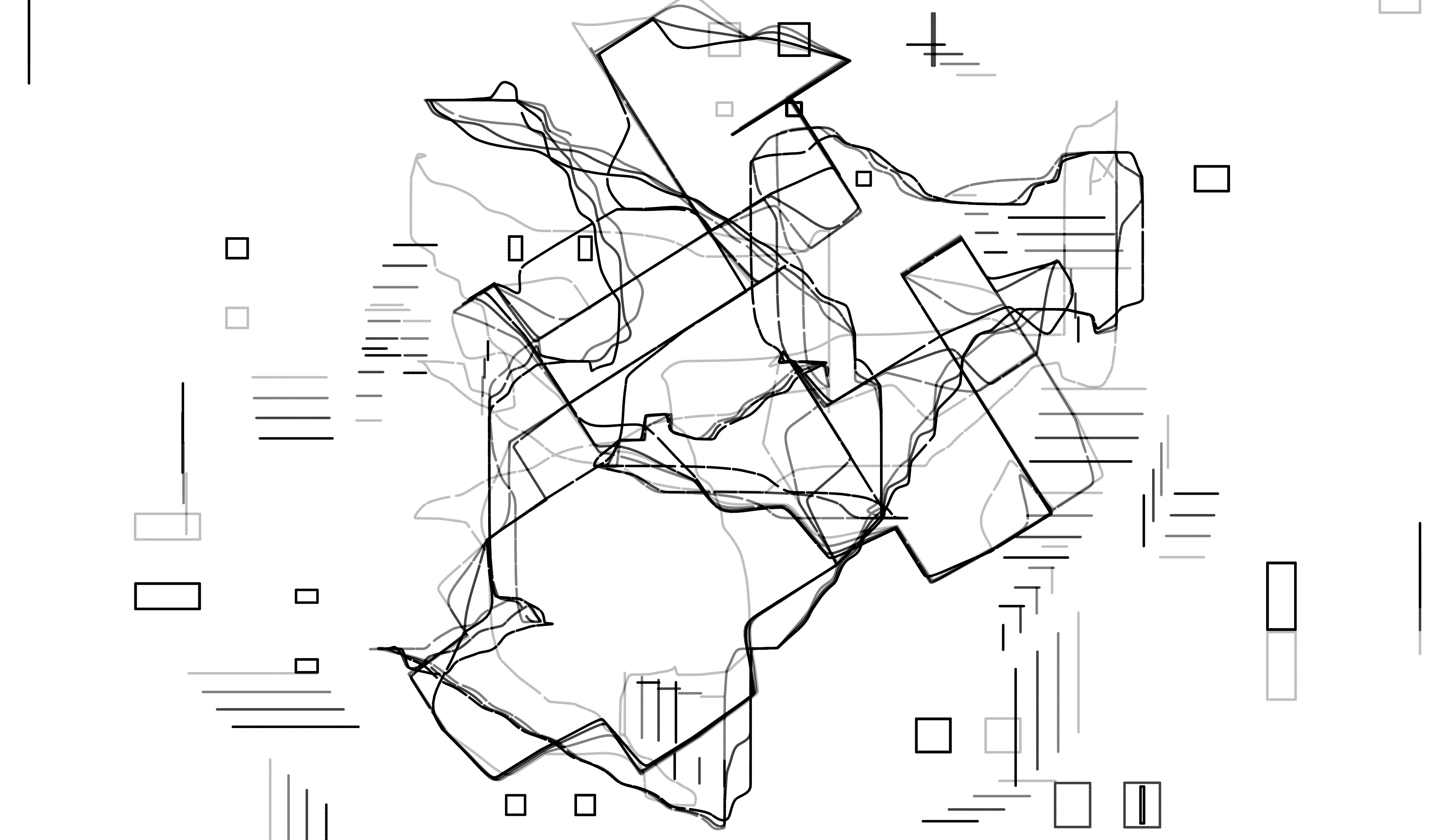 black lines on white background